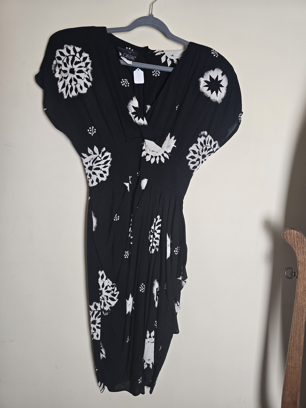 Vintage Phoebe Womens Dress Black With Celestial Wimsigoth Graphics 80s Size 6